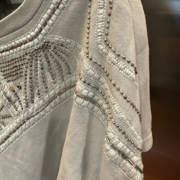 Embellished Gray/Green Crop Top - Picture 3 of 5